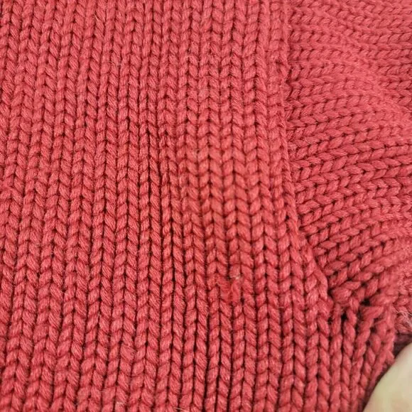 Vintage 50s 60s Wool Trojan Red Cardigan Sweater Made In Bay City, Michigan Sz M